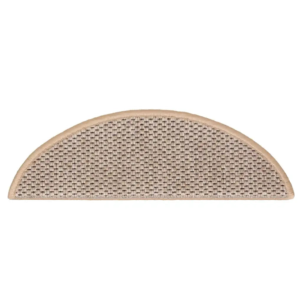 Tappeti Adesivi Scale Aspetto Sisal 30pz 56x17x3cm Beige Chiaro