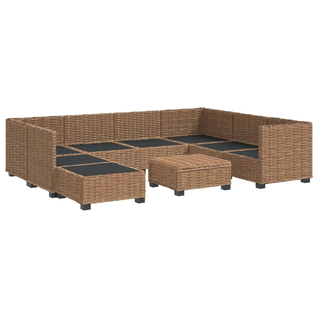 9 pz Set Lounge in Rattan con Cuscini GENDT Rattan naturale 3429864