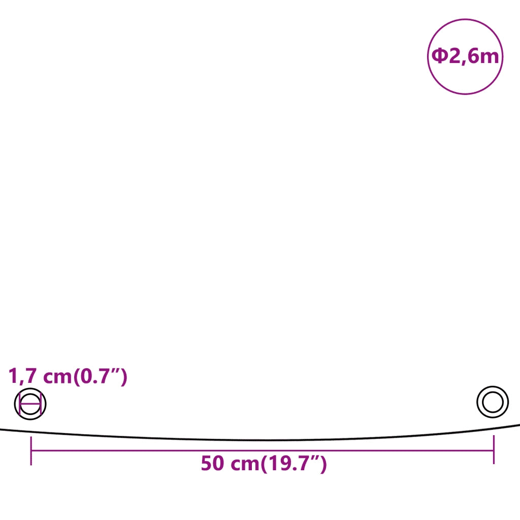 Telone Bianco Ø 2,6 m 650 g/m² 156230