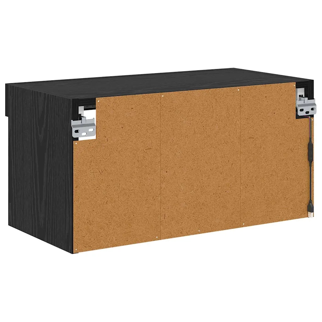 Set mobile TV Rovere Nero 60 x 30 x 30 cm Legno multistrato