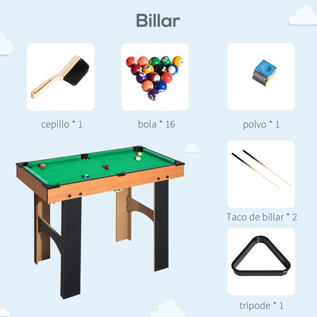 Tavolo da gioco 4 in 1 per bambini ¨C zephmum ¨C legno naturale 92x78x80