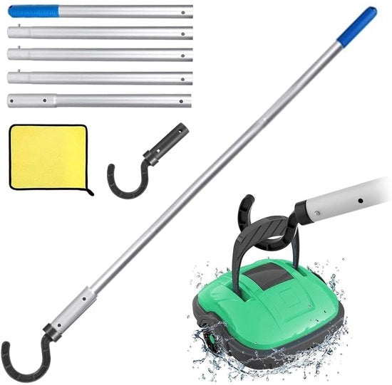 Attacco per Robot per Piscina con Asta Telescopica – 185 cm – Attacco Universale per Piscina Robot – Accessorio per Pulizia Piscina