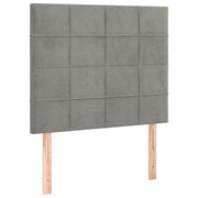 Testiera | Testata Grigio Chiaro 100x5x118/128 cm Velluto