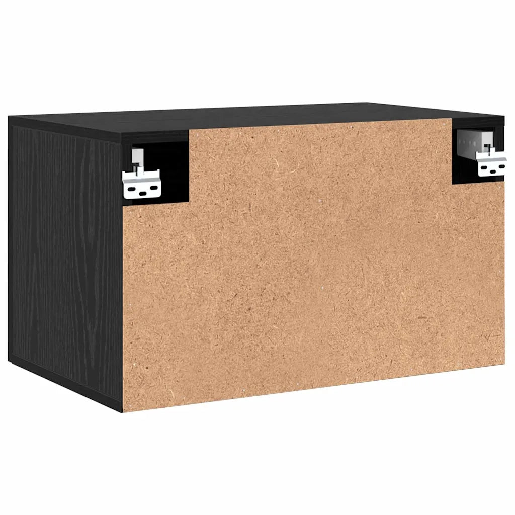 Mobiletto a muro Rovere Nero 60 x 36,5 x 35 cm 879554