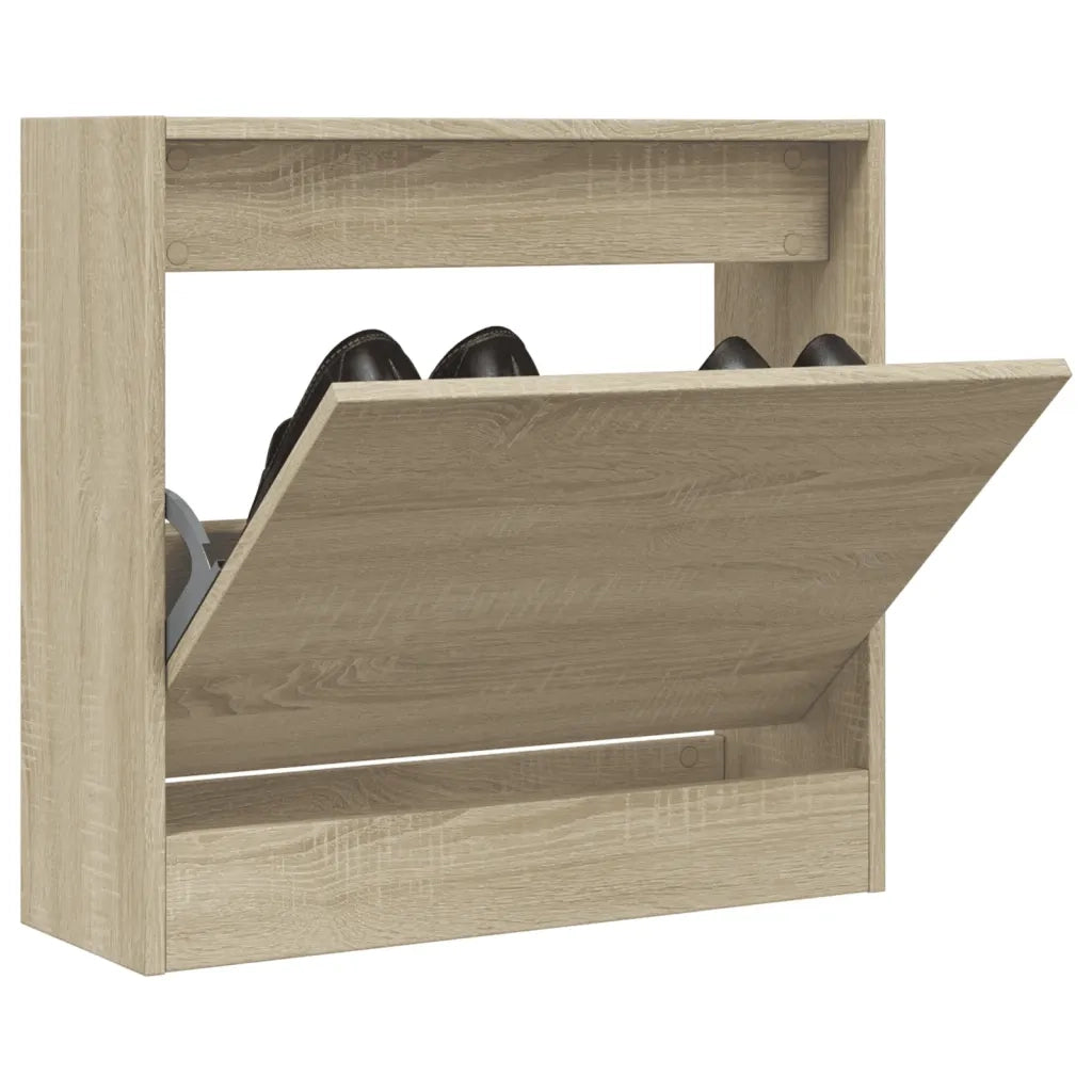Scarpiera-Scaffale per scarpe Rovere Sonoma 60x21x57 cm in Legno Multistrato