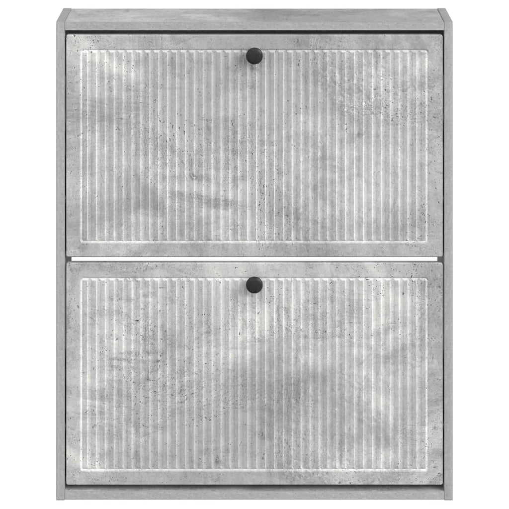 Mobiletto per Scarpe da Muro EDE 71 x 17 x 86 cm Grigio Cemento 895978
