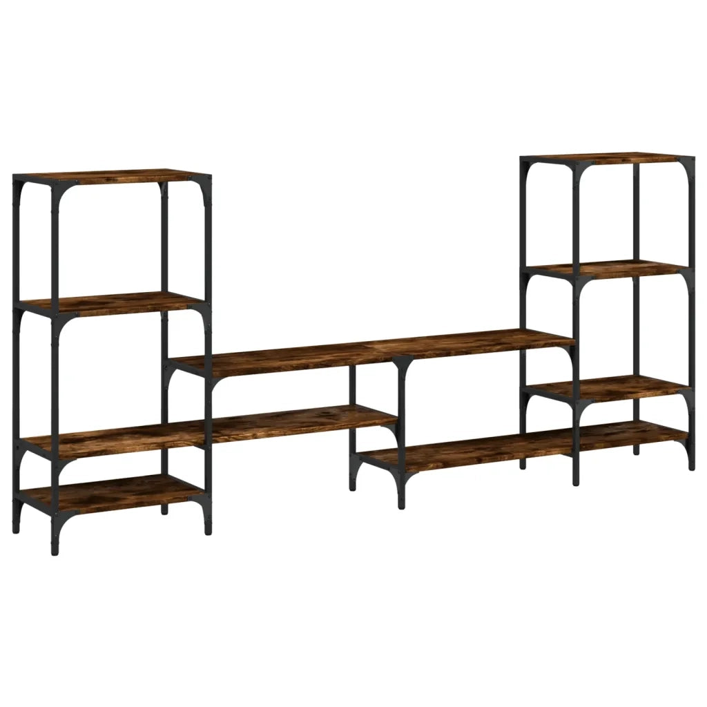 Mobile TV | Armadietto TV | Mobile Porta TV Rovere Fumo 206,5x28,5x95 cm Legno Multistrato