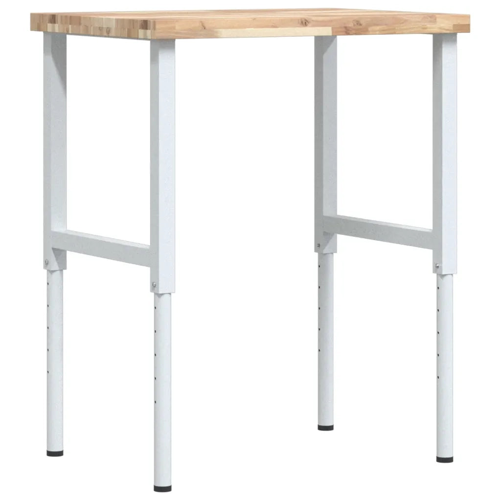 Banco Lavoro 80x60x(73-99,5) cm Legno di Faggio Rettangolare CFW2866574