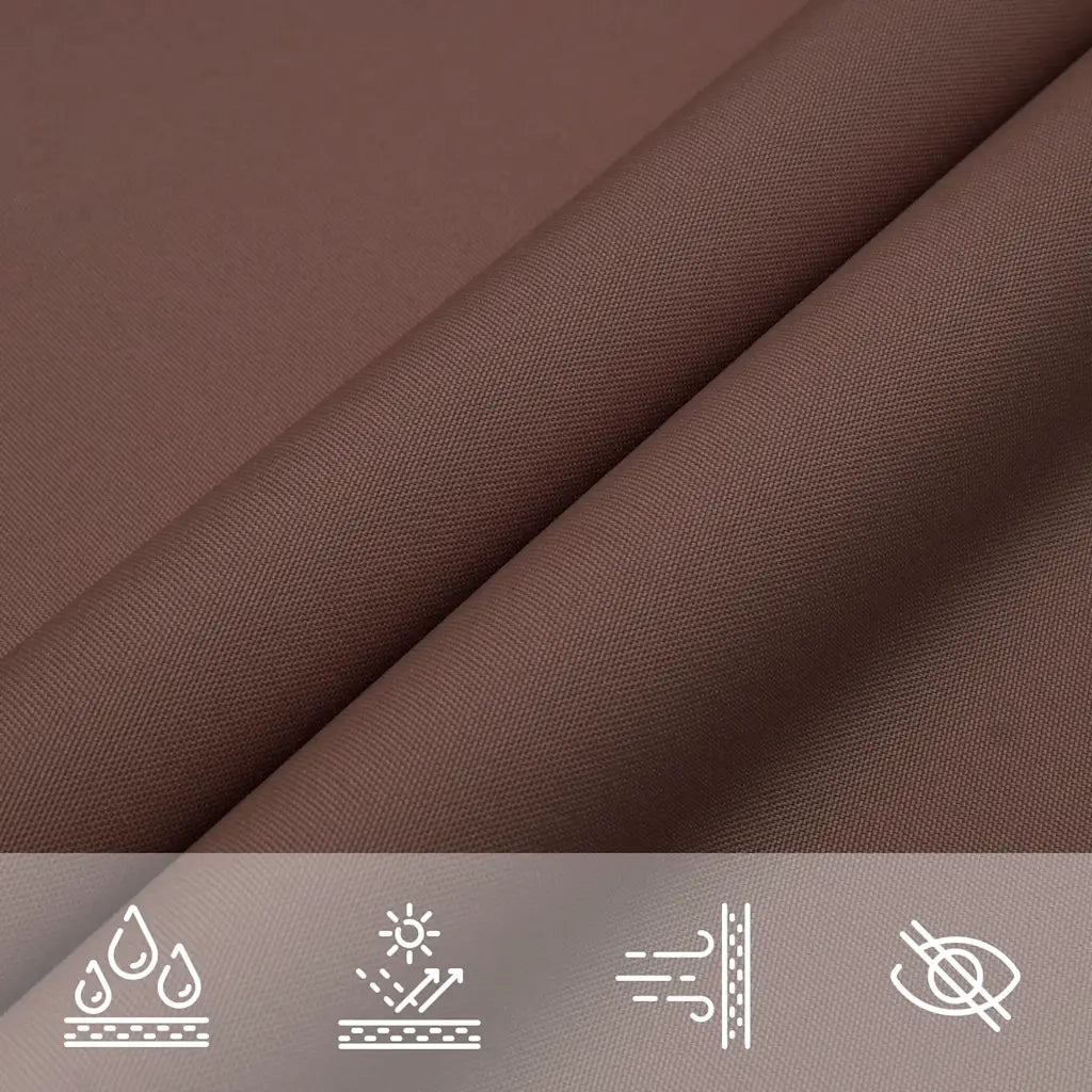 Parasole a Vela Oxford Triangolare 3x4x4 m Marrone 135834