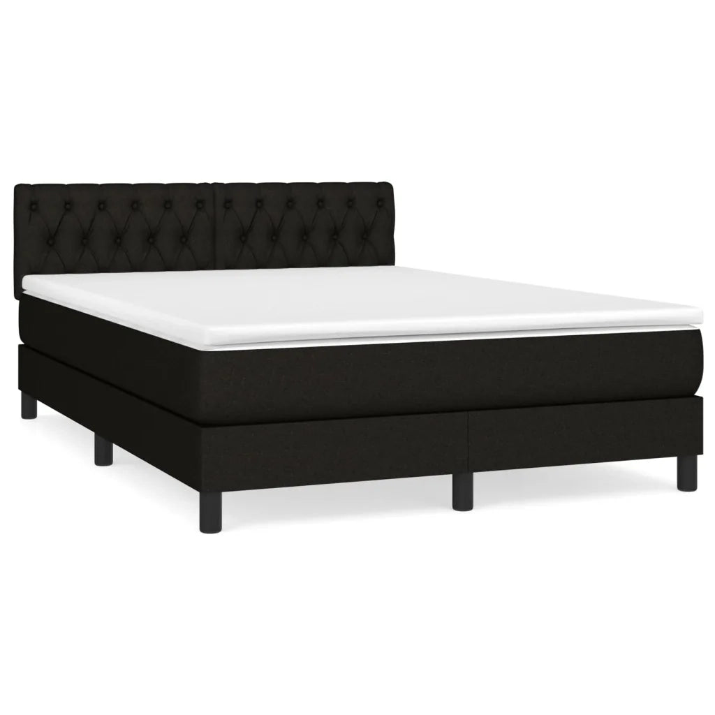 Giroletto a Molle con Materasso Nero 140x190 cm in Tessuto cod mxl 62806