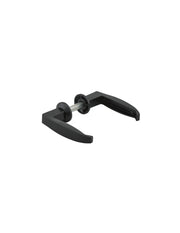 Maniglia nera in metallo, quadro 8mm, per serratura porte, cancelli, vani tecnici - THIRARD