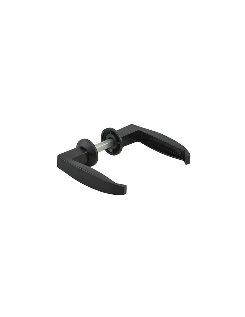 Maniglia nera in metallo, quadro 8mm, per serratura porte, cancelli, vani tecnici - THIRARD