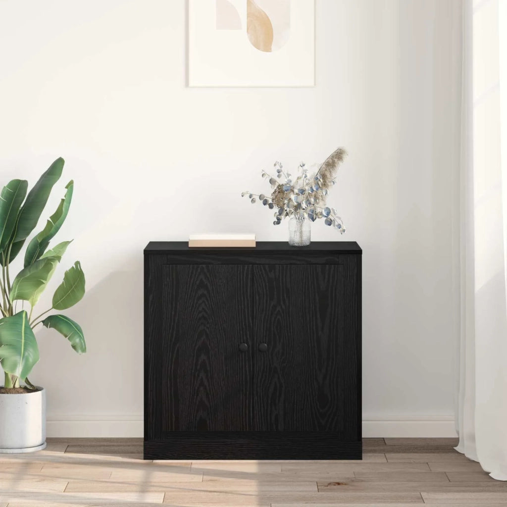 Credenza Rovere Nero 70 x 35,5 x 67,5 cm Legno multistrato
