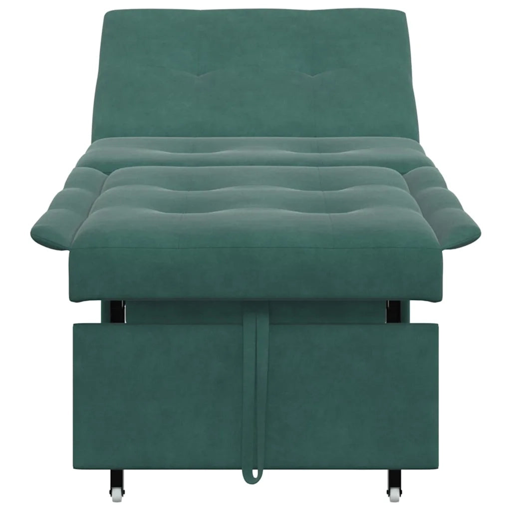 Divano letto-Sofa Letto-Daybed Verde Scuro 194 x 67 x 82 cm Velluto