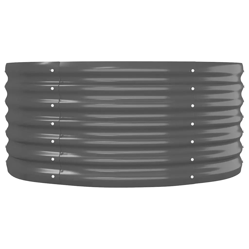 Letto da Giardino in Acciaio Zincato 224x80x36 cm Antracite 318921