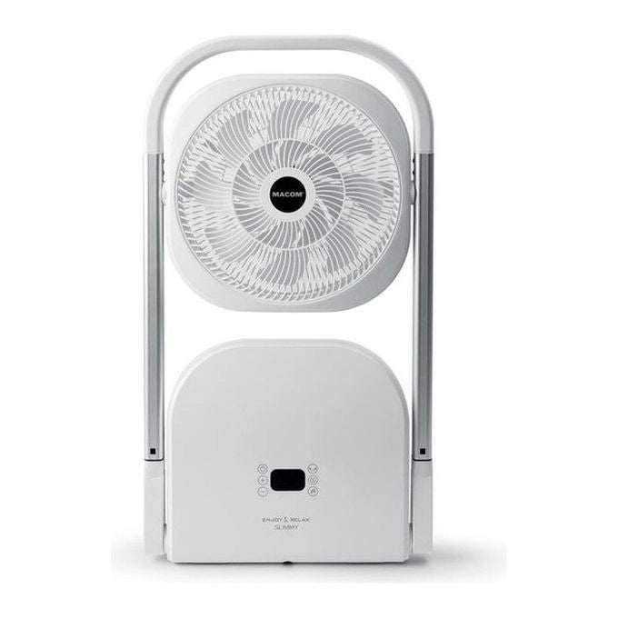 Macom 986 Slimmy Ventilatore a Piantana Pieghevole 9 Velocita' 13W Timer 8h Telecomando colore Bianco