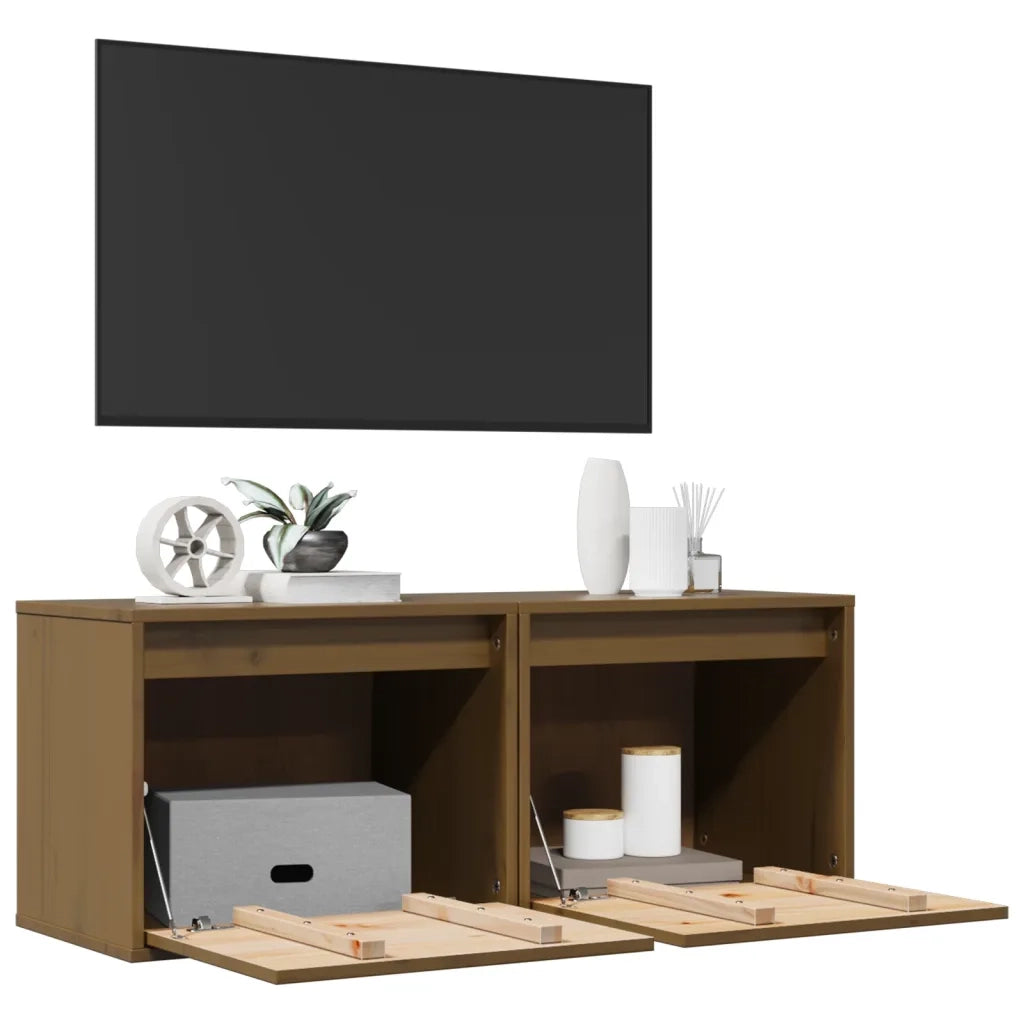 Pensili Miele 2 pz 45x30x35 cm in Legno Massello di Pino cod mxl 33056