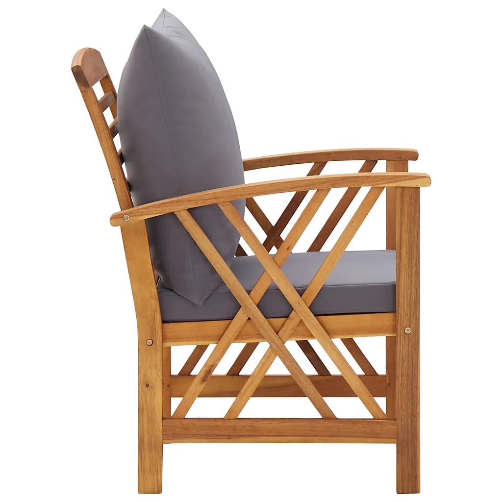 Set Divani da Giardino 4 pz con Cuscini in Massello di Acacia 3057991