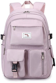 Borsa Casual per Scuola con Tasca per Laptop 15,6 Pollici, Impermeabile, in Poliester, colore Blu Marino