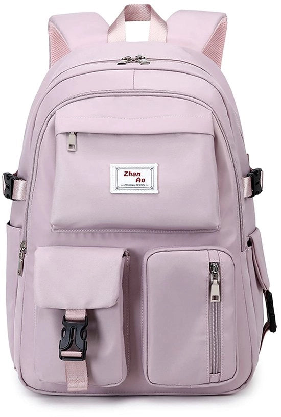 Borsa Casual per Scuola con Tasca per Laptop 15,6 Pollici, Impermeabile, in Poliester, colore Blu Marino