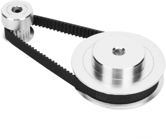 Pulley Sincrono - 20/60 Denti - Adatto per Cinghie di Accoppiamento 6mm - Alluminio - Duraturo - Alta Velocità - Lunga Durata - Tandwiel