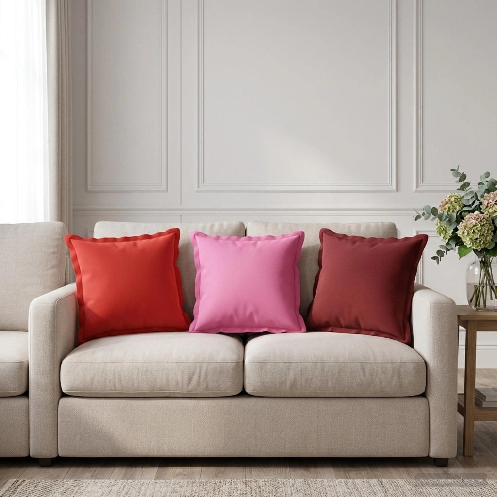 Federa 6 pz HOUTEN Rosa 35 x 35 cm Poliestere 916532