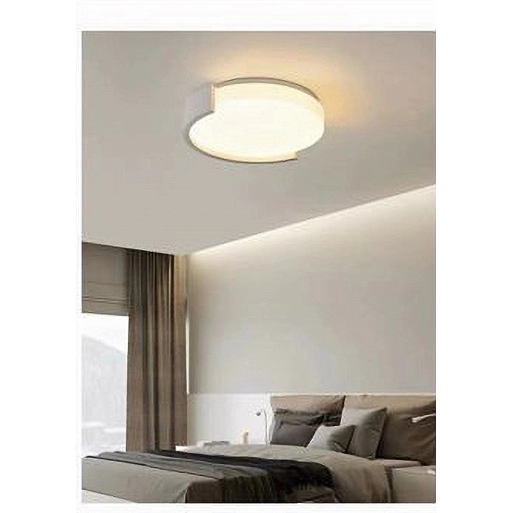 Trade Shop - Plafoniera Led 24 W Cerchio Bianco Moderno Da Soffitto Tonda Luce Naturale 50095 -