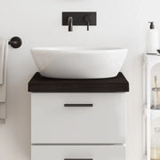 Piano Bagno Marrone Scuro 40x30x(2-6)cm Legno Massello Trattato 3156196