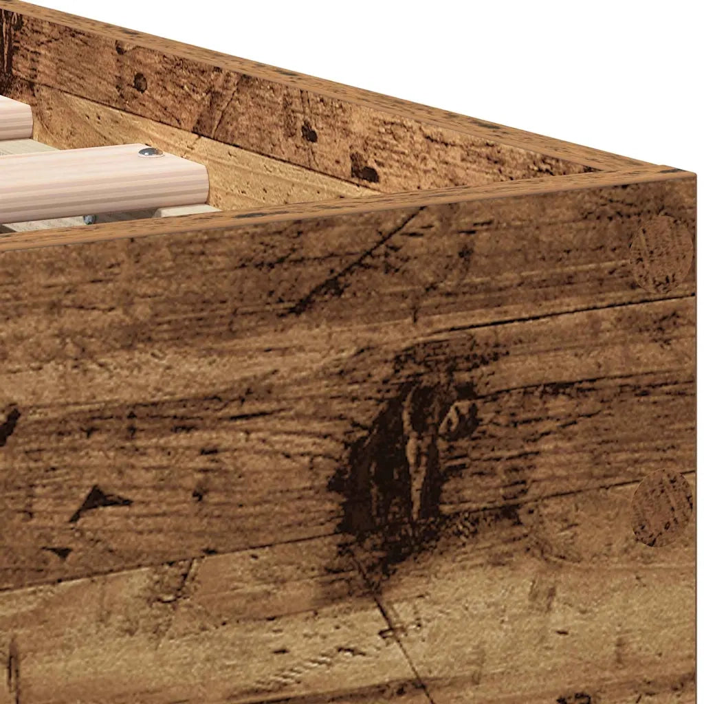 Struttura del letto con testiera-Giroletto Legno vecchio 193 x 95 x 88 cm