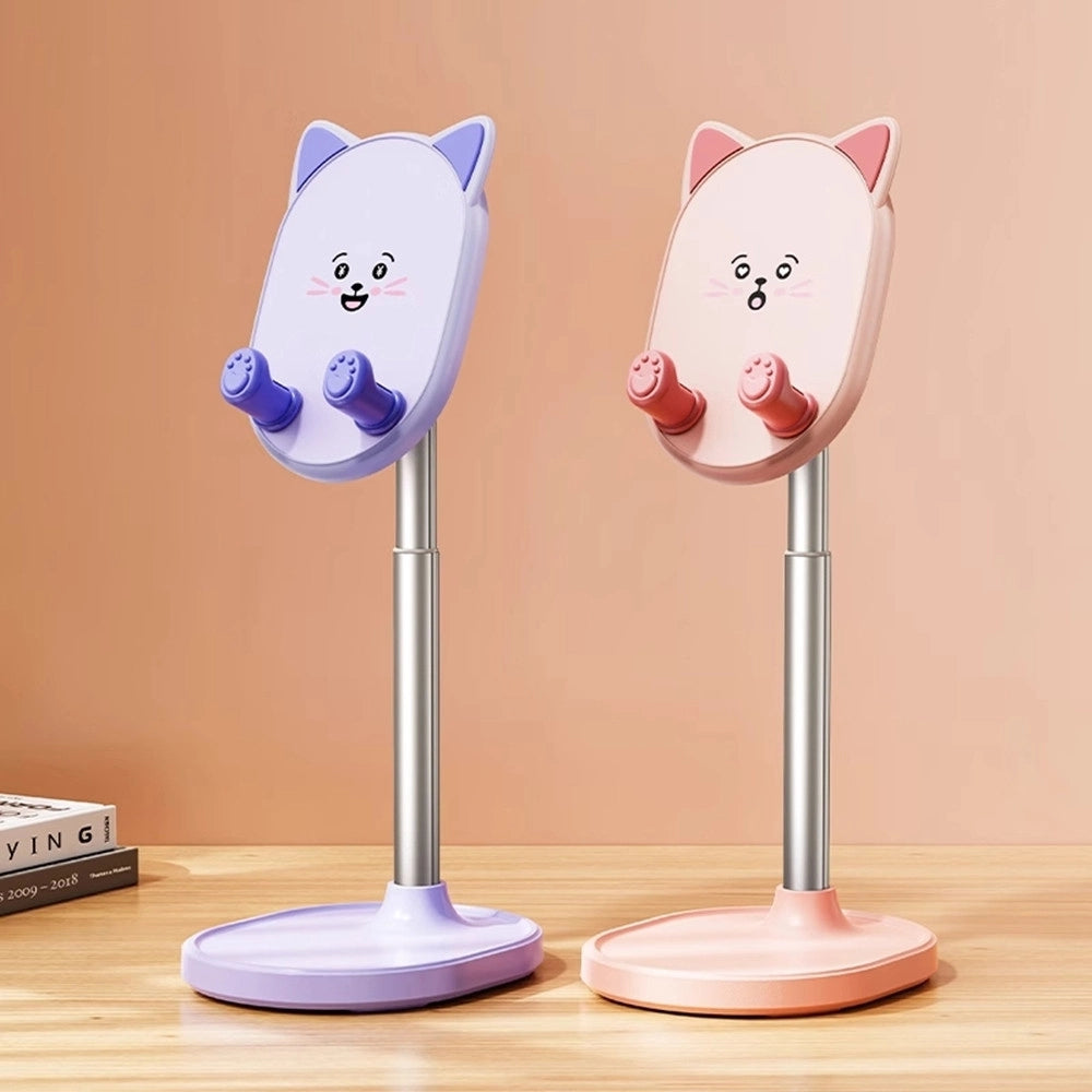 Trade Shop - Supporto Per Cellulare Carino Da Tavolo Regolabile Telescopico Universale Portatile -