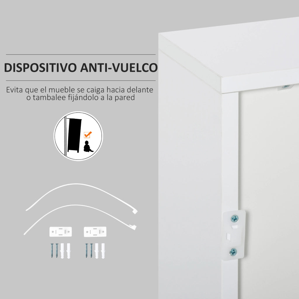 Armadio con ante e cassetti ¨C zephmum ¨C Bianco 79x36x74 cm