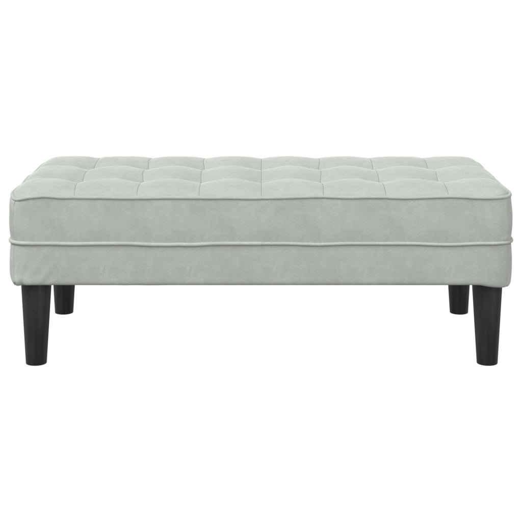 Panchina  Grigio chiaro 113 cm in velluto