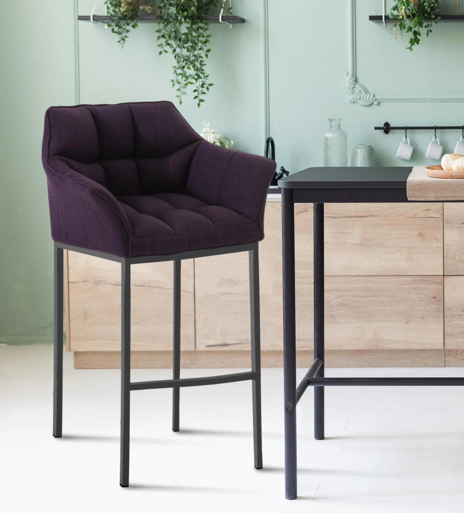 Barhocker Damaso B Stoff mit 4-FuЯ Gestell