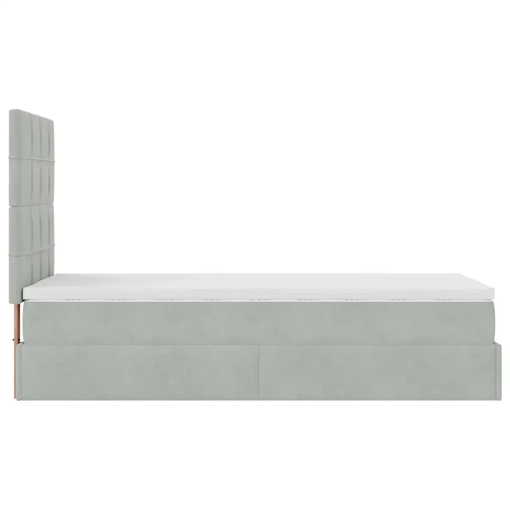 Struttura Letto Pouf con Materassi 80x200 cm in Velluto 3313433