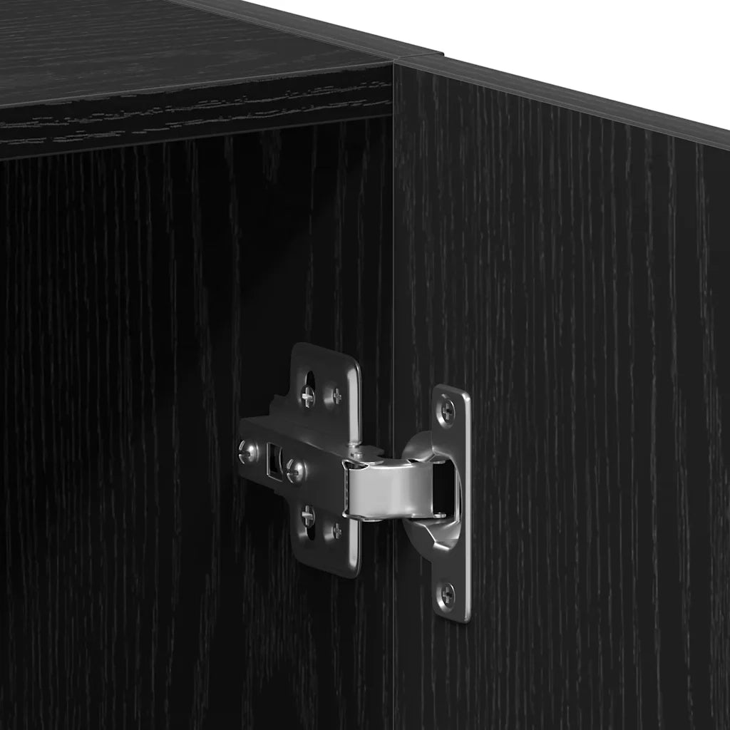 Mobile per Lavatrice Rovere Nero 64x25,5x190 cm CFW6938395