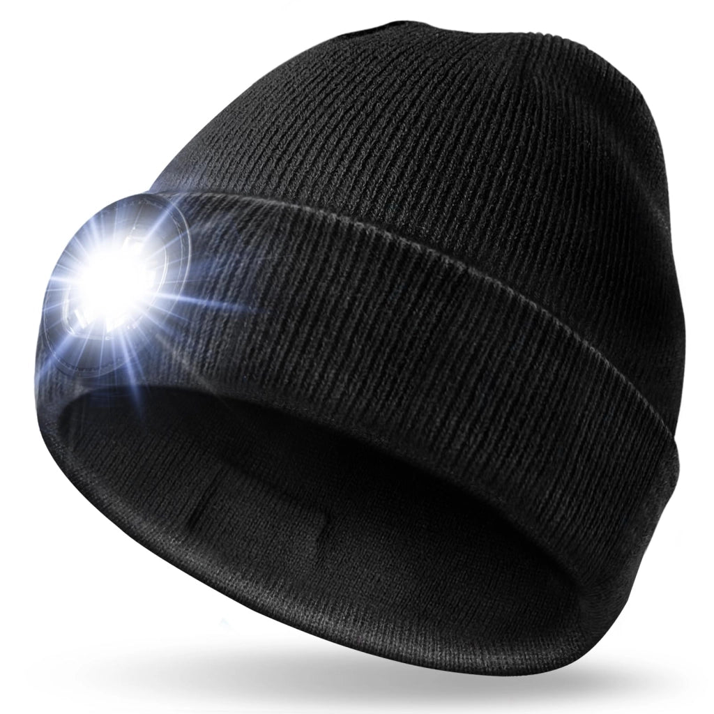 BERRETTO CON LUCE FRONTALE RICARICABILE Col. Nero