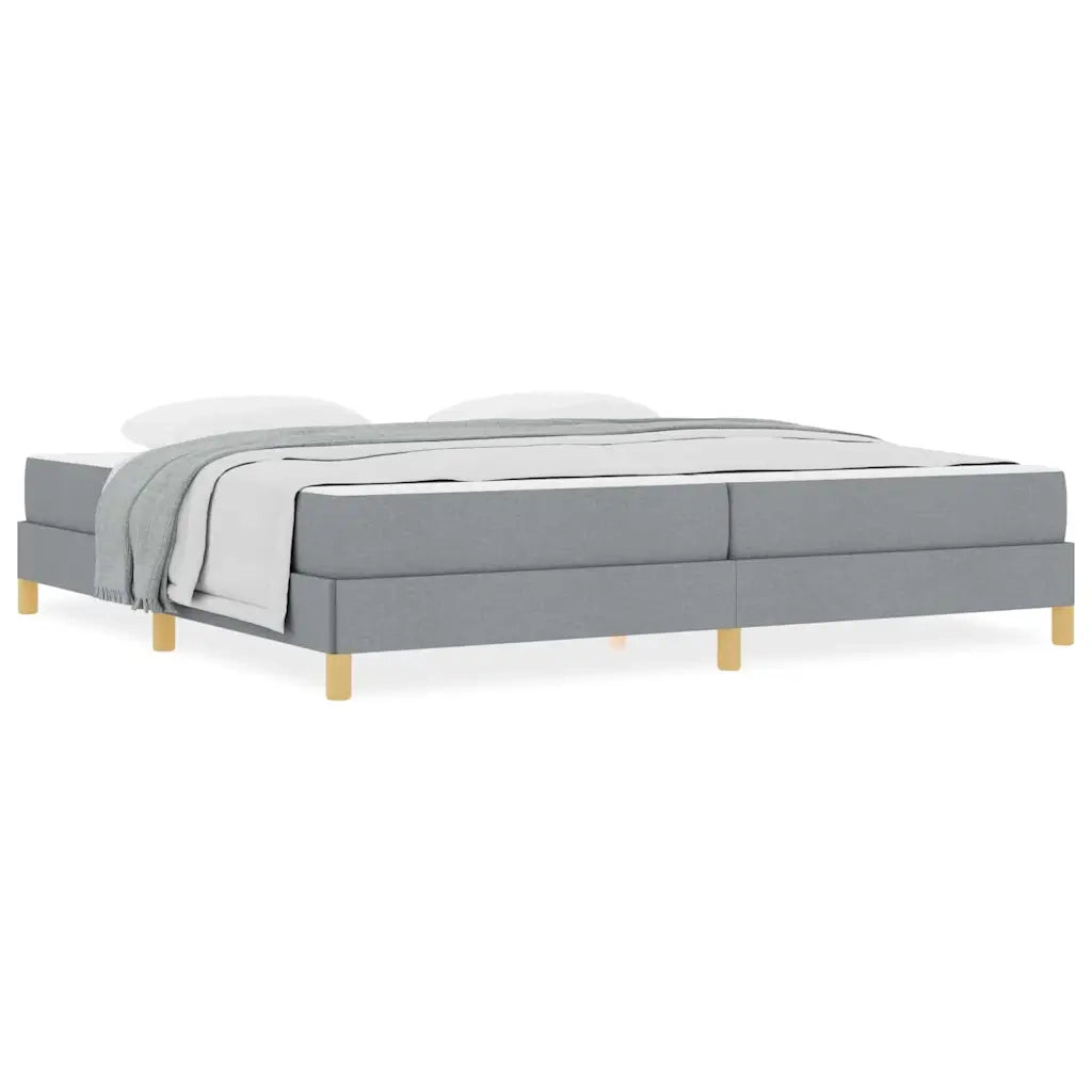 vidaXL Letto a molle Grigio chiaro e Marrone 200 x 200 cm