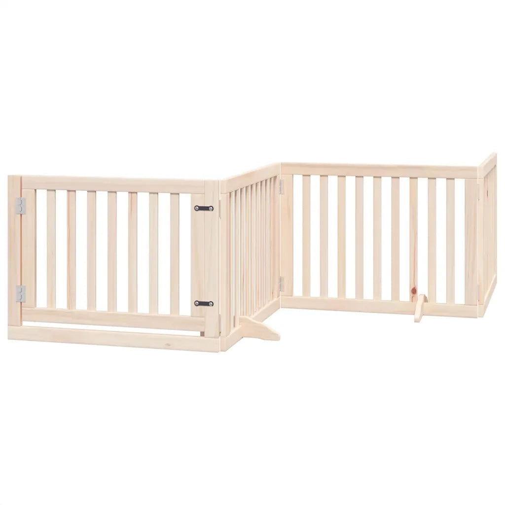 Cancello per Cani Porta Pieghevole 10 Pannelli 800 cm in Pioppo CFW1256830