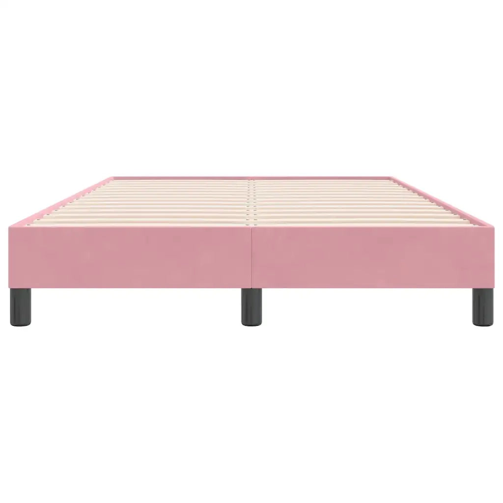 Letto matrimoniale | Letto per adulti | Giroletto senza Materasso Rosa 120x220 cm Velluto