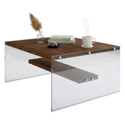 Barcis, Tavolino da Salotto un Vano, 75x75x40h cm Marrone Noce