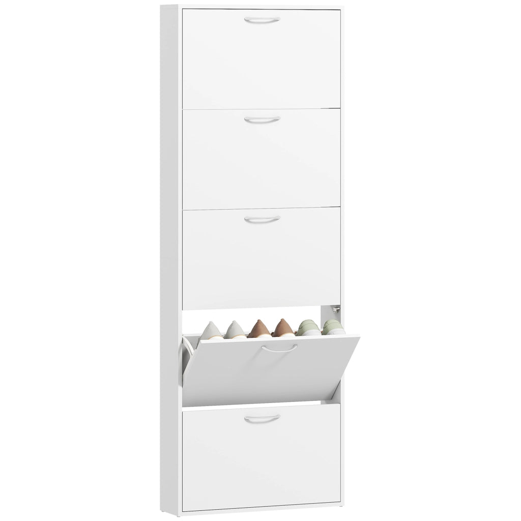 Armadio per scarpe ¨C Minimal ¨C 65x17x180,5 cm bianco