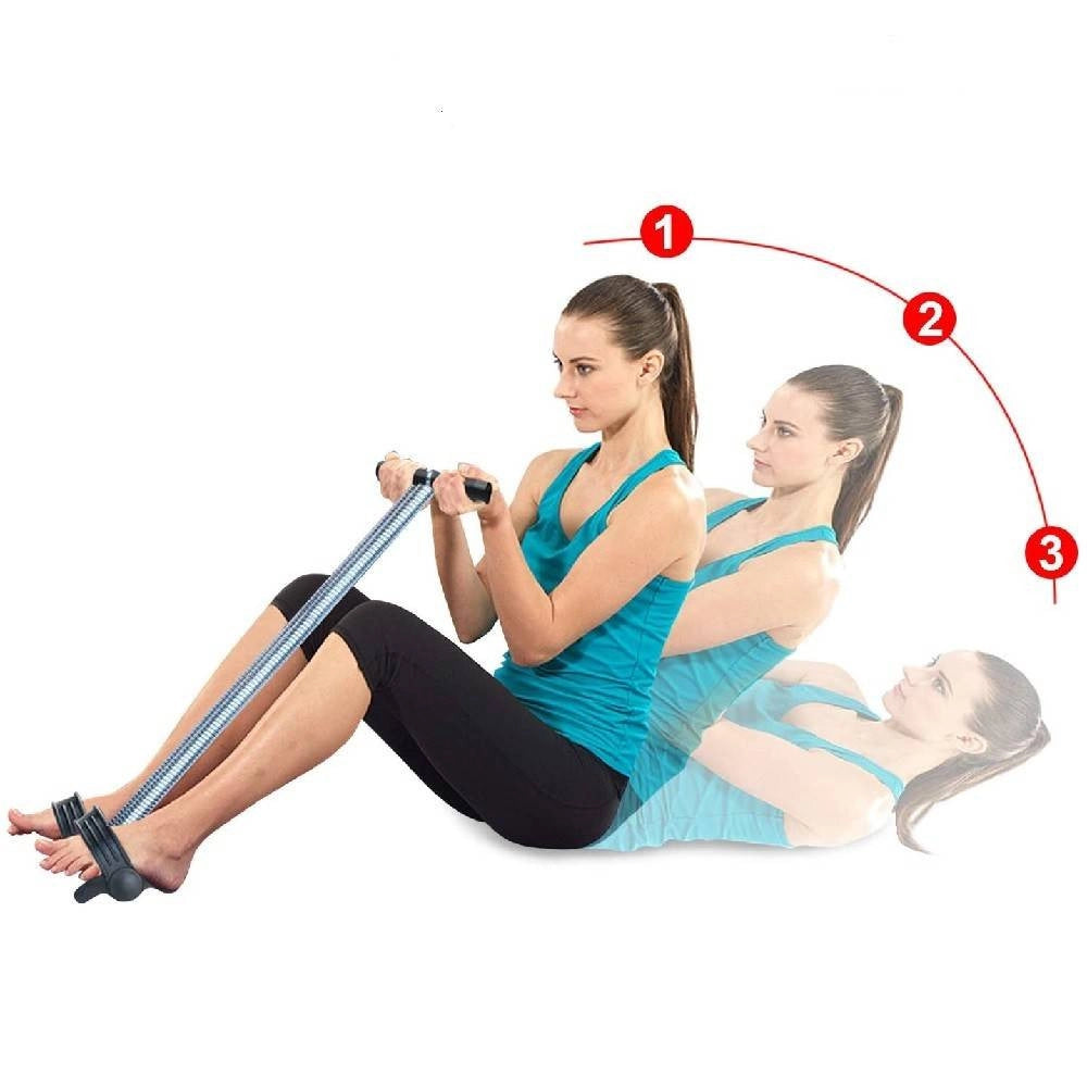 Trade Shop - Corda Elastica Con Doppia Molla Per Bodybuilding Fitness Yoga Allenamento Addome -