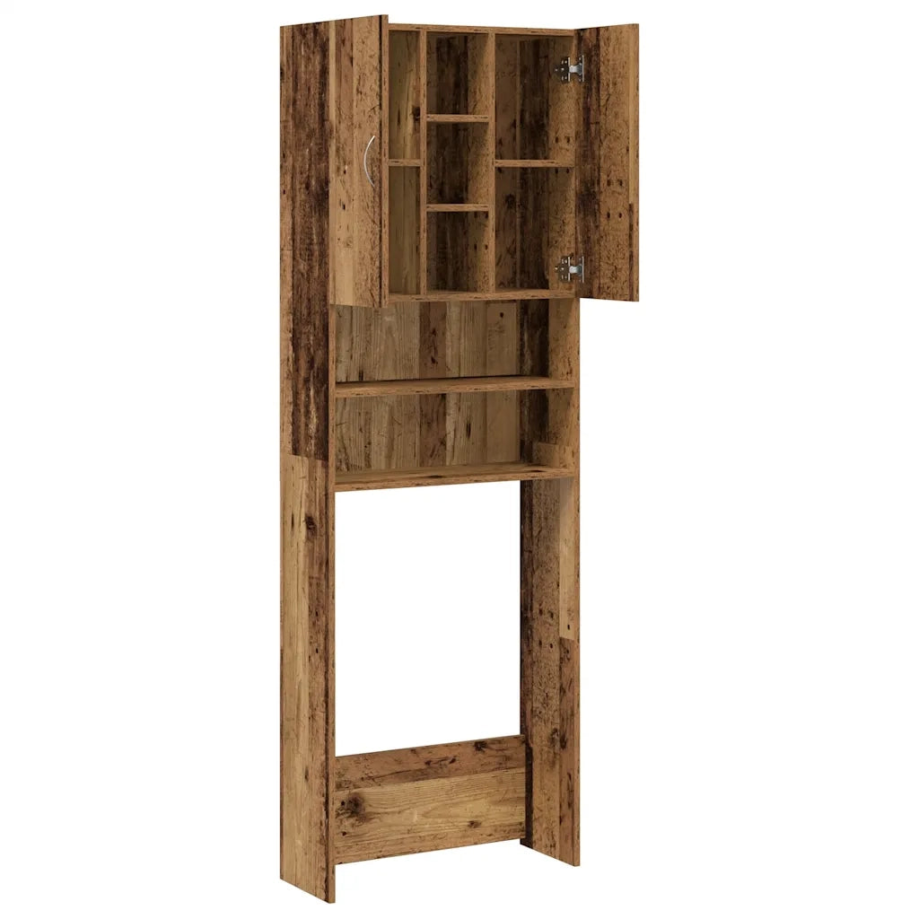 Mobile per Lavatrice Legno Antico 64x25,5x190 cm CFW9082571