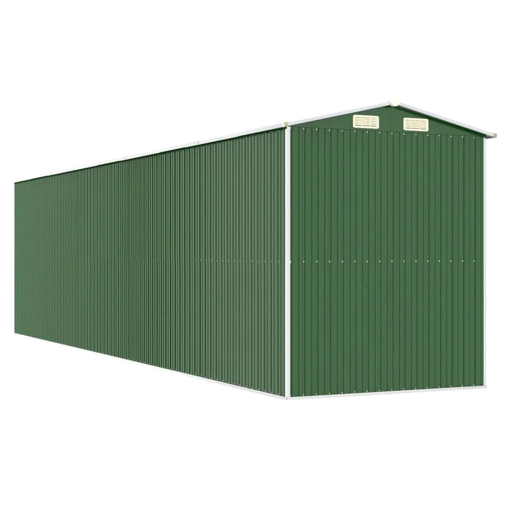 Casetta da giardino cabina ripostiglio casetta da esterno robusta casetta per attrezzi 192 x 772 x 223 cm acciaio zincato verde 02_0022368