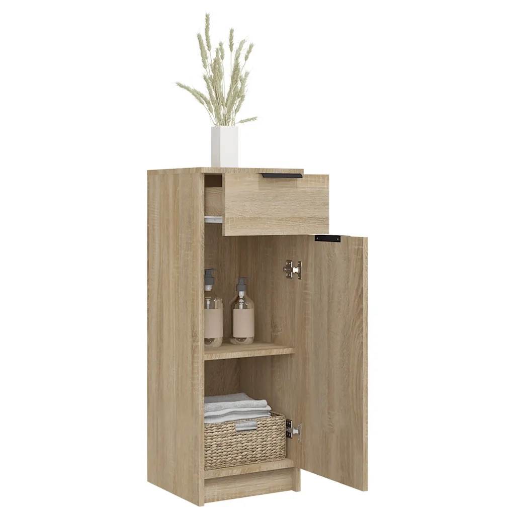 Armadio da Bagno Rovere Sonoma 32x34x90 cm in Legno Multistrato cod mxl 49547