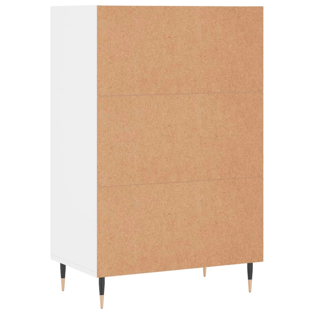 Buffet credenza cassettiera mobiletto mobile contenitore organizer per cucina soggiorno salotto alto 57 x 35 x 90 cm legno ingegnerizzato bianco 02_0032465