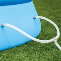 26166NP - Piscina Easy 457X107 Cm, Pompa Filtro, Scaletta Doppia, Telo Base, Copertura