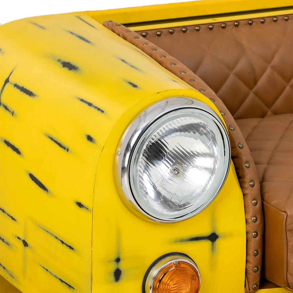 Divano auto giallo 154x76x70