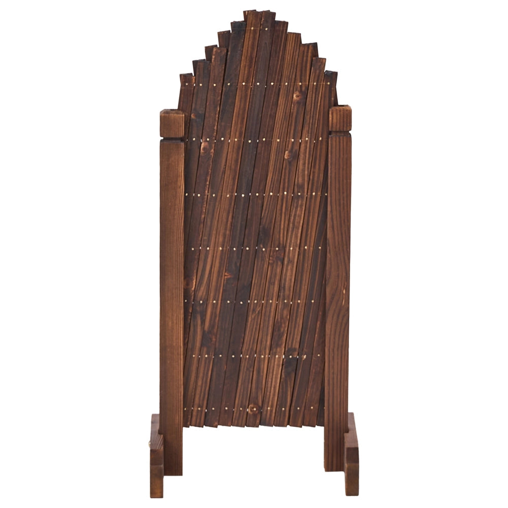 Divisorio da giardino Traliccio in legno di abete marrone scuro Schermo per la privacy 122 x 70 cm Estensibile Pieghevole