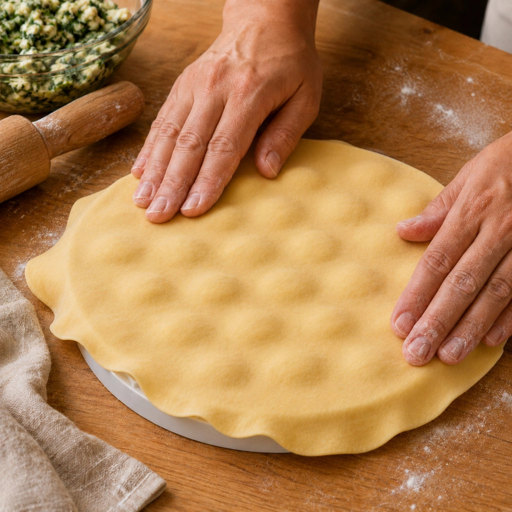 KADAX Pierożnica na pierogi średnica 24cm biała <5